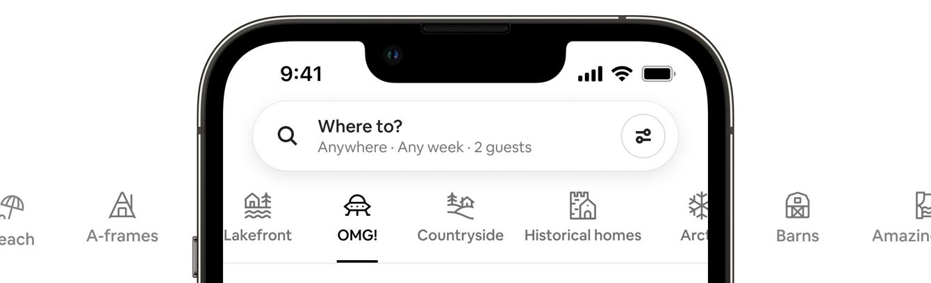 airbnb categories